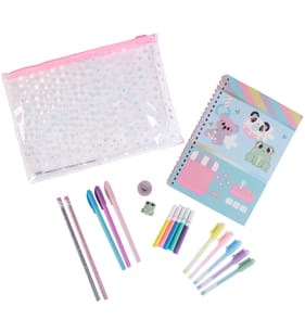 Scribble Pop Shop Stationery Wallet - Pink