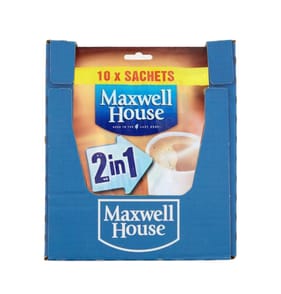 Maxwell House 2 in 1 White Coffee 10 Sachets x14