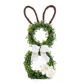 Spring Time Bunny Wreath Decoration - Green