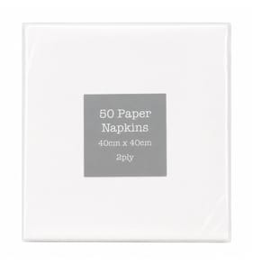 White Paper Napkins 50 Pack