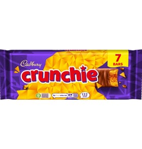 Cadbury Crunchie Chocolate Bar 7 Pack Multipack 182.7g