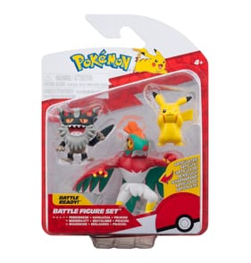 Pokémon Battle Figure 3 Pack - Pikachu, Perrserker & Hawlucha