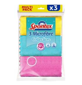 Spontex Microfibre Collection Cloth 3 Pack