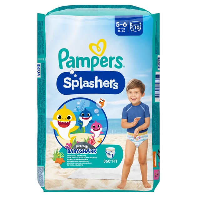 Pampers Splashers Disposable Swim Pants Diapers Size 6, 21 Count