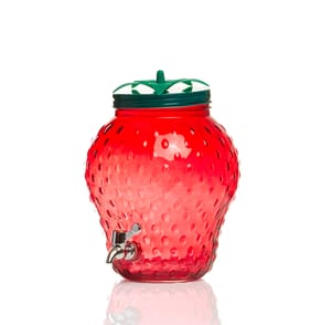 The Outdoor Living Collection Strawberry Glass Drink Dispenser 6L