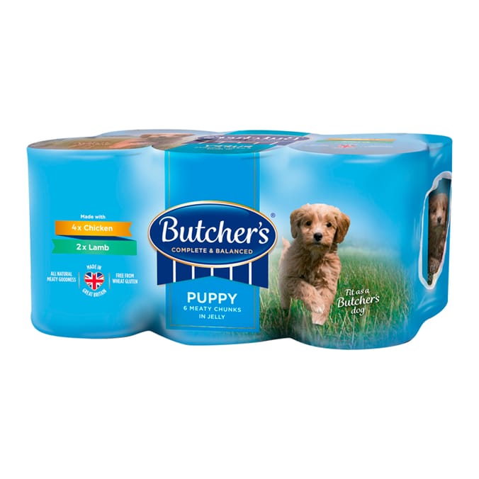 Butcher s Puppy Wet Dog Food Tins 400g x6 Home Bargains