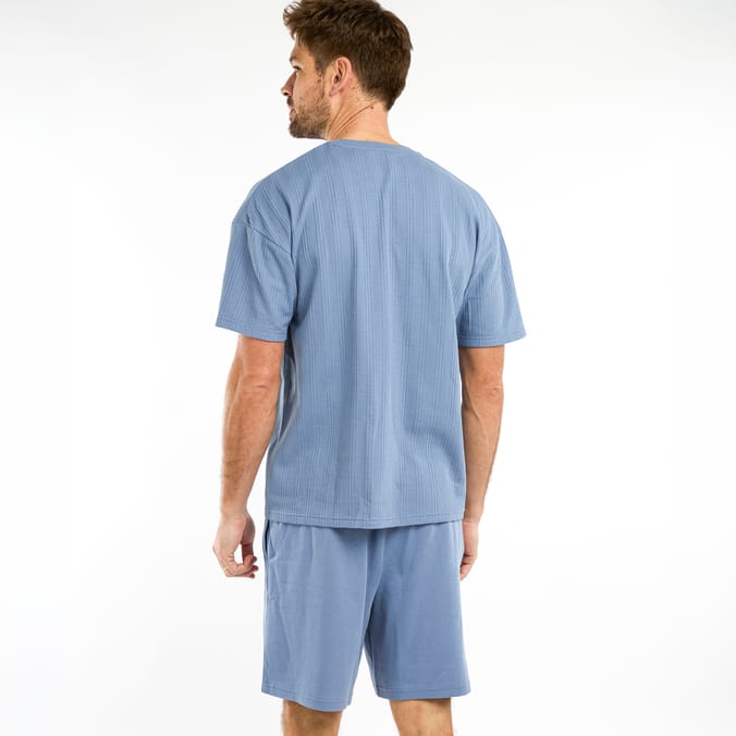 Originals Mens Blue T-Shirt & Shorts Pyjama Set