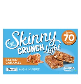 Skinny Crunch Light Salted Caramel 5 Bars Snack x10