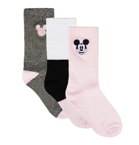 Disney Mickey Mouse Boot Crew Socks 3 Pack - Size 4-10