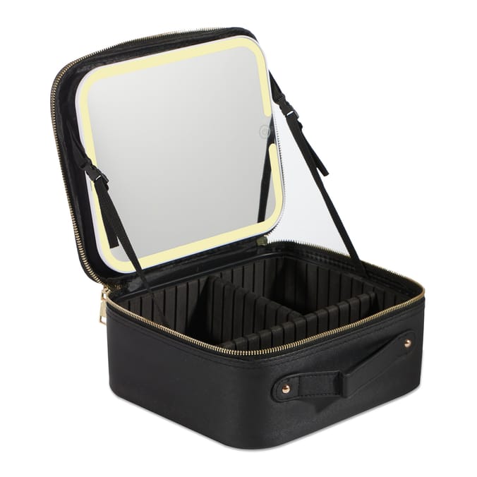 Portable Cosmetic Case with LED Mirror