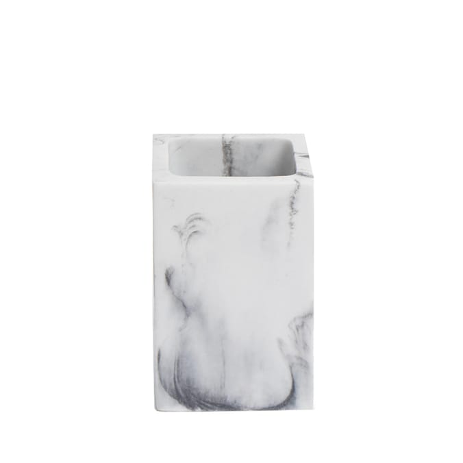Bathroom Marble Effect Square Tumbler 