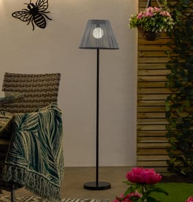 Firefly Grey Cord Solar Floor Lamp