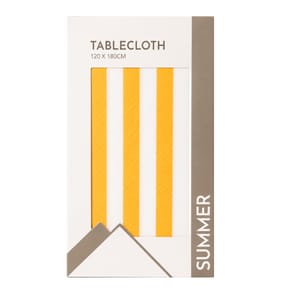Summer Striped Table Cloth - Yellow