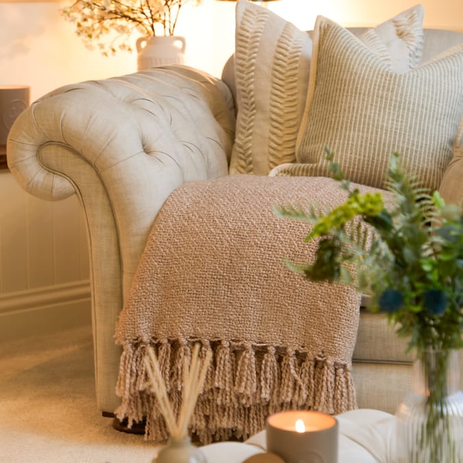 Hinch Home Knitted Throw - Natural