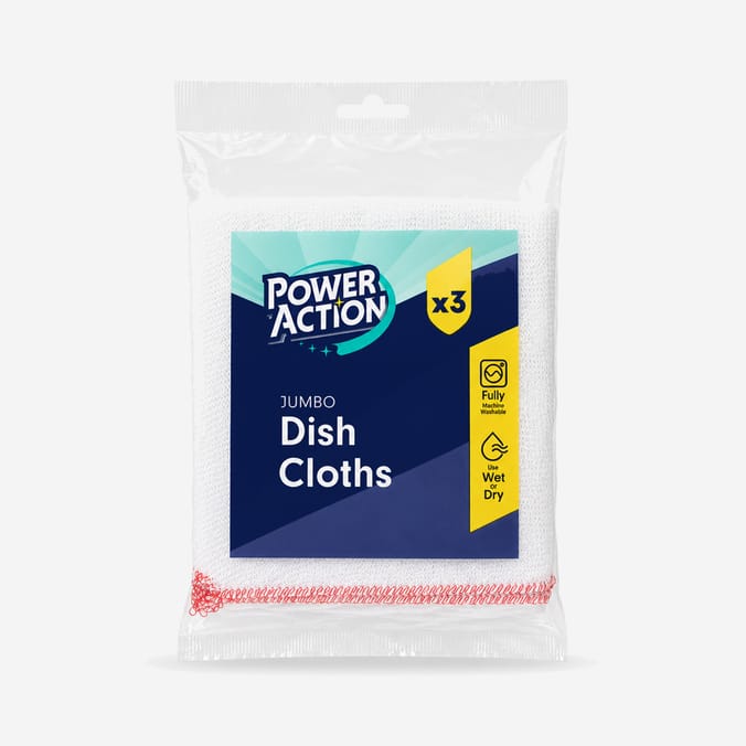 Power Action Jumbo Dish Cloth 3 Pack
