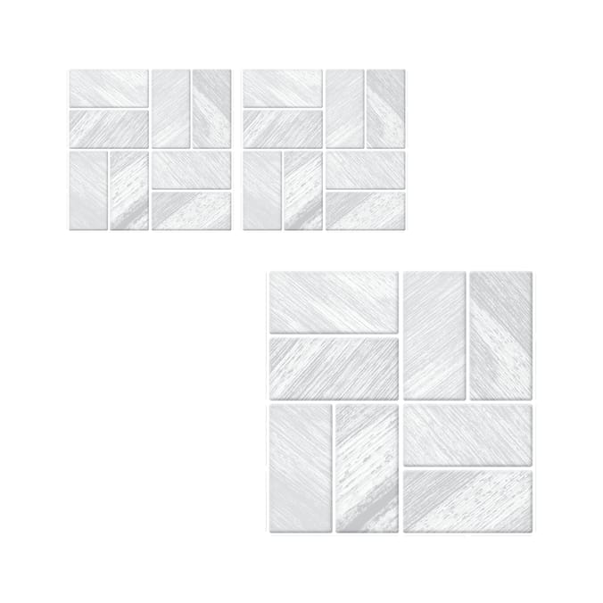 Stick Ease Self-Adhesive Vinyl Wall Tiles 3 Pack - Stone x2