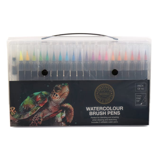 Colvin & Co Watercolour Brush Pens 60 Pack