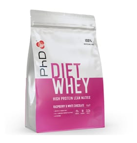 PhD Diet Whey Protein Powder 1kg - Raspberry & White Chocolate 