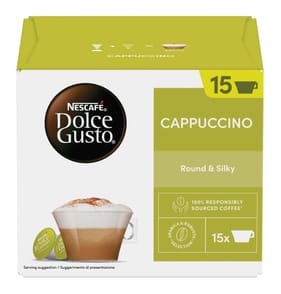 Nescafe Dolce Gusto Coffee Pods 17g x15 + 6.3g x15 - Cappuccino