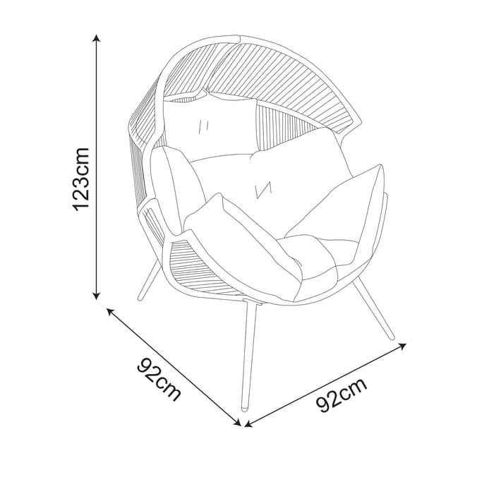 The Outdoor Living Collection Riviera Relax Rattan Chair