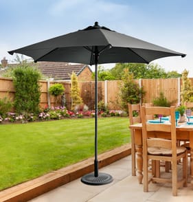 The Outdoor Living Collection Push Button Parasol 2m - Grey