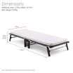 Jay-Be HE70 Hideaway Folding Bed with e-Fibre Mattress - Single