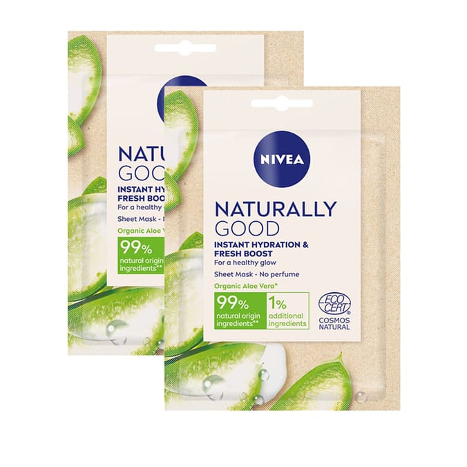 Nivea Naturally Good Aloe Vera Sheet Mask x2