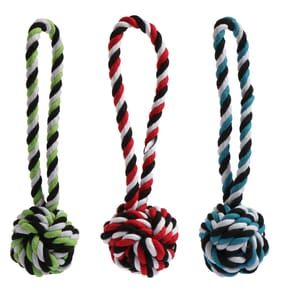 My Pets Play! Rope Ball Tugger Assorted