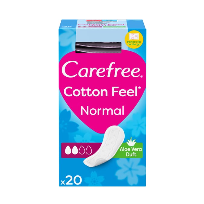 Carefree Cotton Aloe Liners 20 Pack