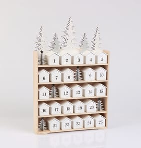 Frosted Spirit Wooden Advent Calendar