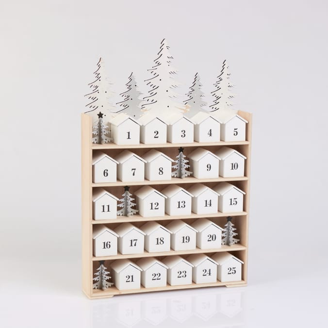 Frosted Spirit Wooden Advent Calendar