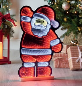 Prestige Mains Operated LED Infinity Light Stand - Santa