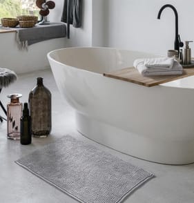 Home Collections Super Soft Bath Mat - Grey