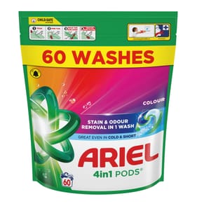 Ariel 4in1 Pods Washing Capsules 60 Washes - Colour