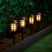 Firefly Lantern Stake Solar Light x2 - Black 