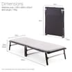 Jay-Be CE70 Compact Folding Bed with e-Fibre Mattress - Single 