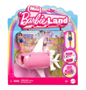 Barbie Mini Barbieland Doll & Vehicle Set With 1.5-Inch Doll & Dreamplane With Color-Change HYF40