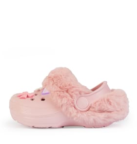  Originals Pink Kids Fur Clogs