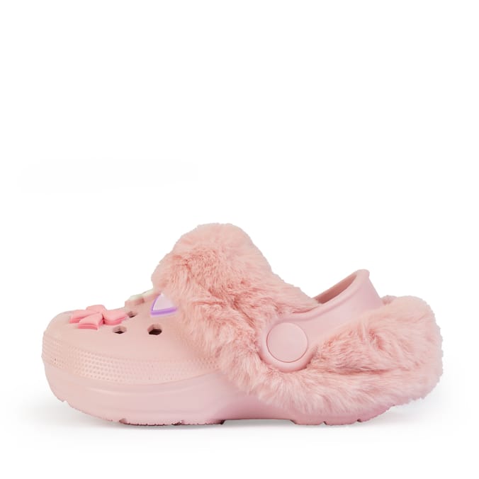  Originals Pink Kids Fur Clogs