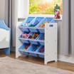 Liberty House Toys Kids 9 Bin Storage unit - White & Blue