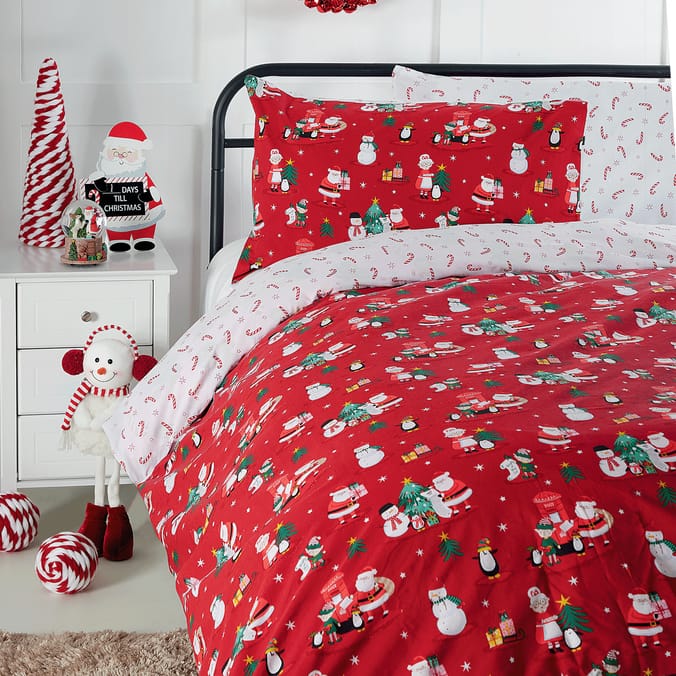 Sleigh Bells Reversible Duvet Set Single