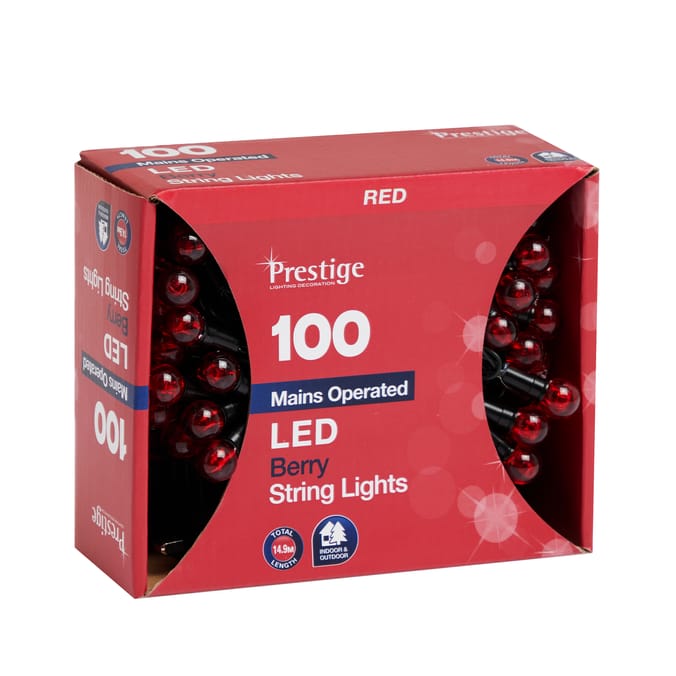 Prestige 100 LED Berry String Lights Home Bargains