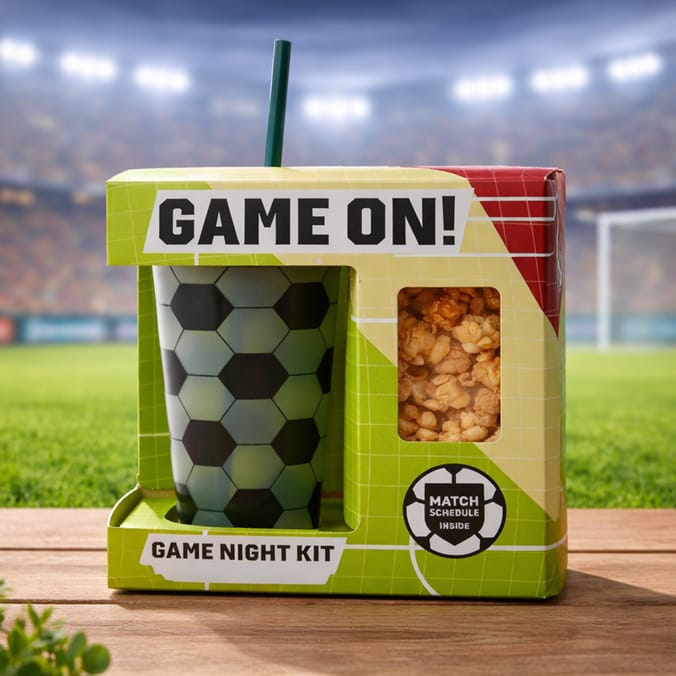 Game Night Kit With Tumbler, Popcorn & 2026 World Cup Schedule