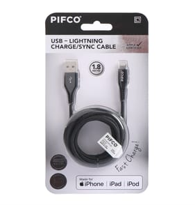 Pifco Charge Cable 1.8m - USB to Lightening