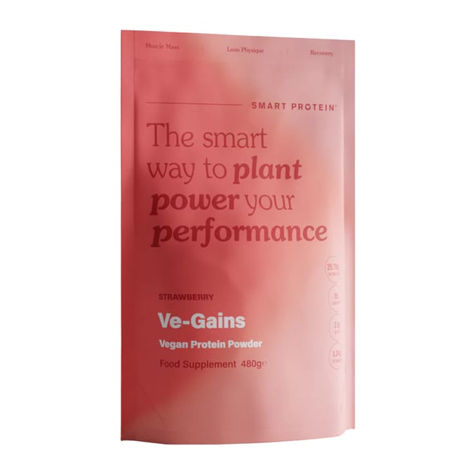 Smart Protein Ve-Gains Food Supplement 480g - Strawberry