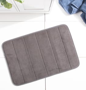 Home Collections Luxury Memory Foam Bath Mat - Grey