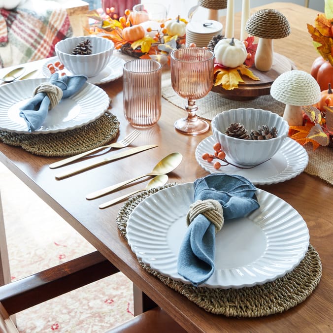 The Lifestyle Edit Harvest Scallop Edge Dinnerware Set Home Bargains