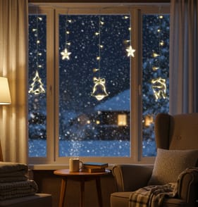  Prestige Mains Operated LED Decoration Curtain Lights - Warm White