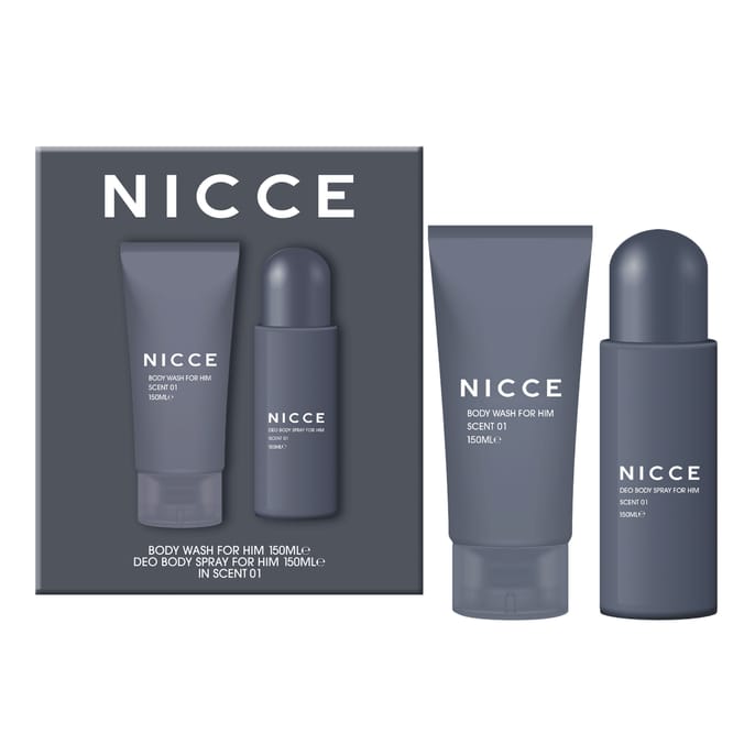 Nicce For Him Body Wash & Deodorant Body Spray Gift Set - Scent 01