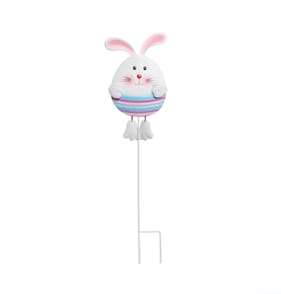 Hoppy Easter Small Metal Garden Stake - Bunny